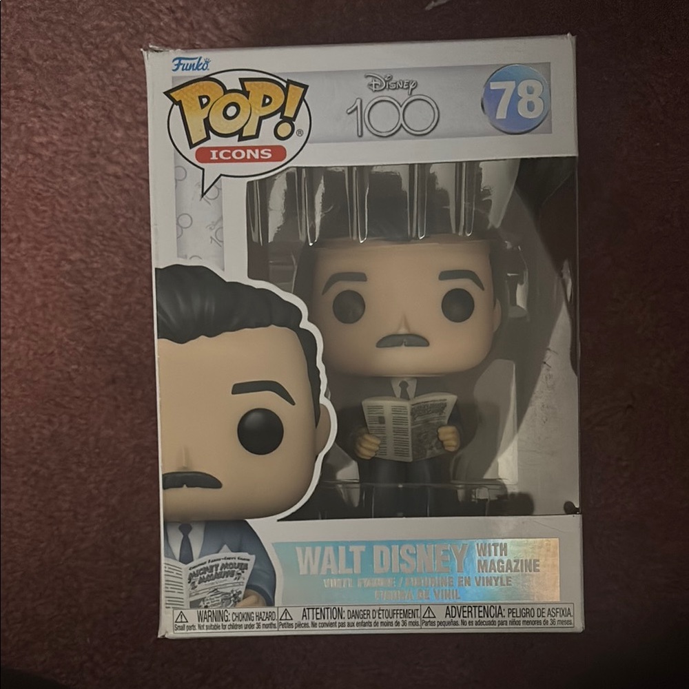 Funko Pop! Icons Walt Disney with Magazine - Black and White